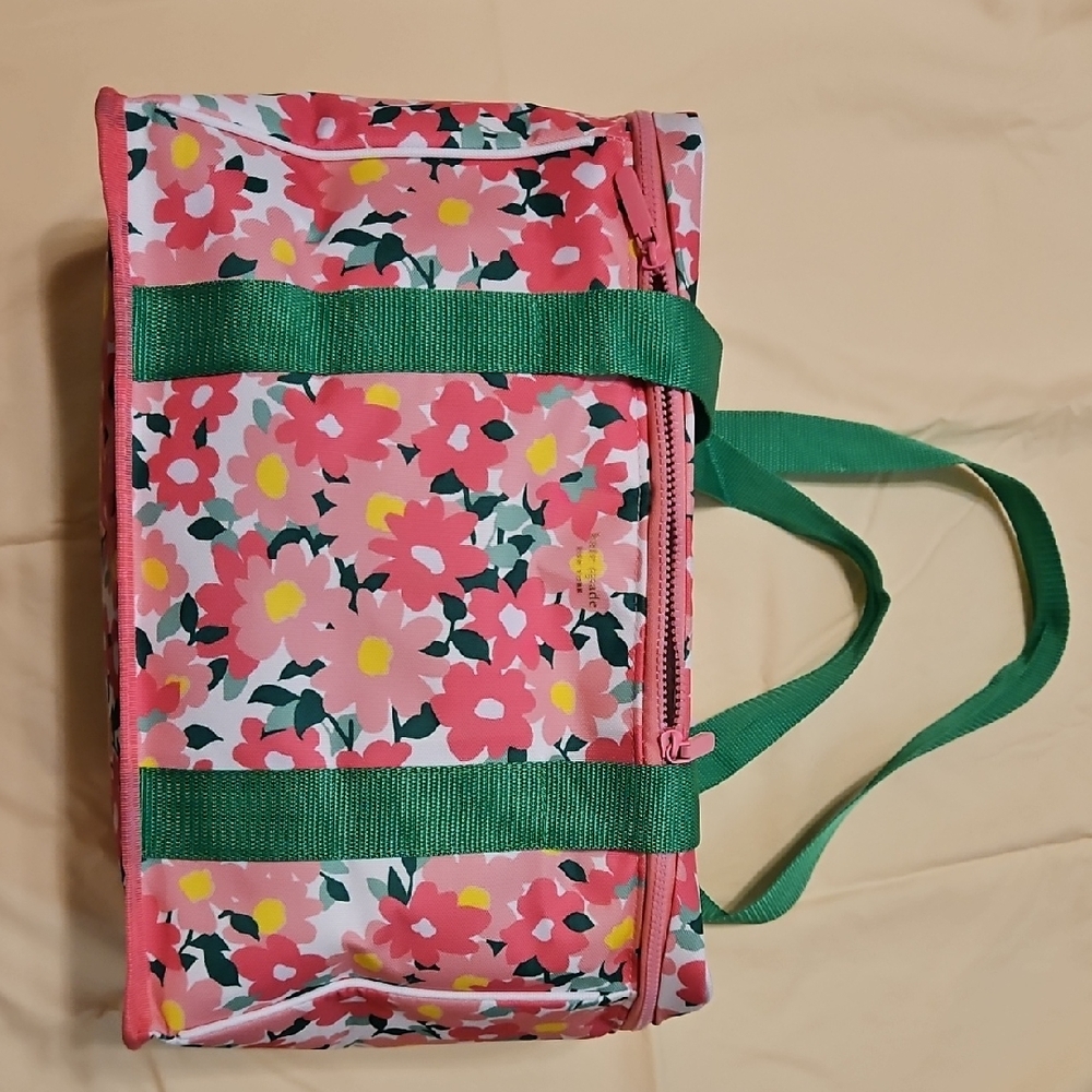 Floral Pink and Green Tote Bag